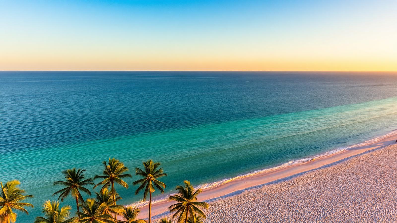 Florida coastline at sunset